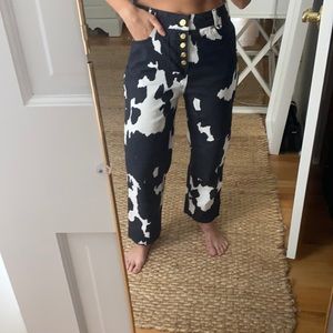 House of sunny cowprint jeans